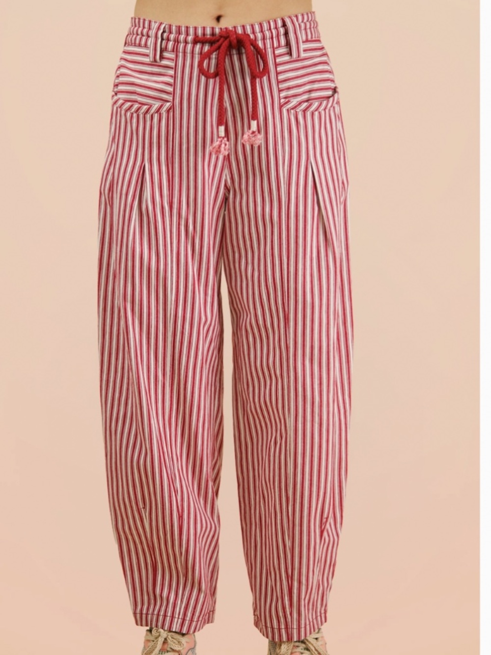 🎉 VERY J “ VERONICA 2 ” VERY J Striped Barrel Denim Pants 89 - Picture 2 of 7